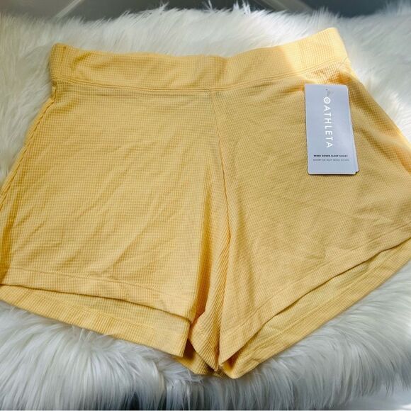 Athleta Wind Down Light Yellow Sleep Short! - Picture 5 of 6